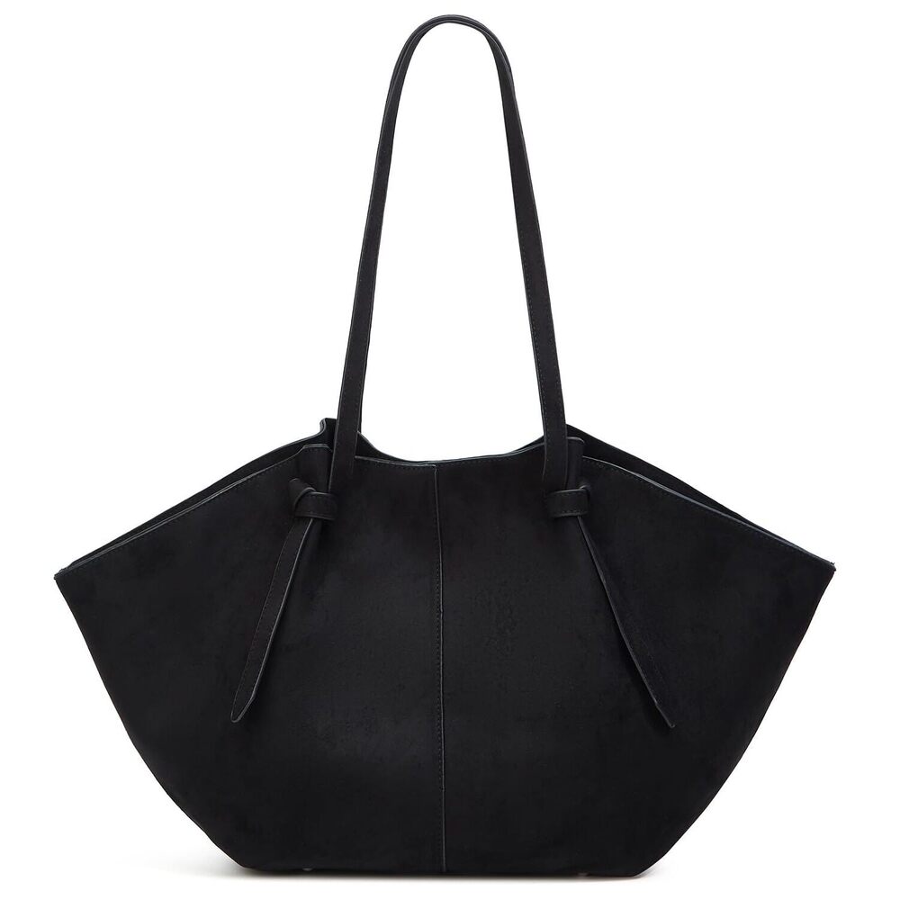 3264 2 Pcs Suede Tote Bag Trendy Crossbody Shoulder Purse Satchel Retro